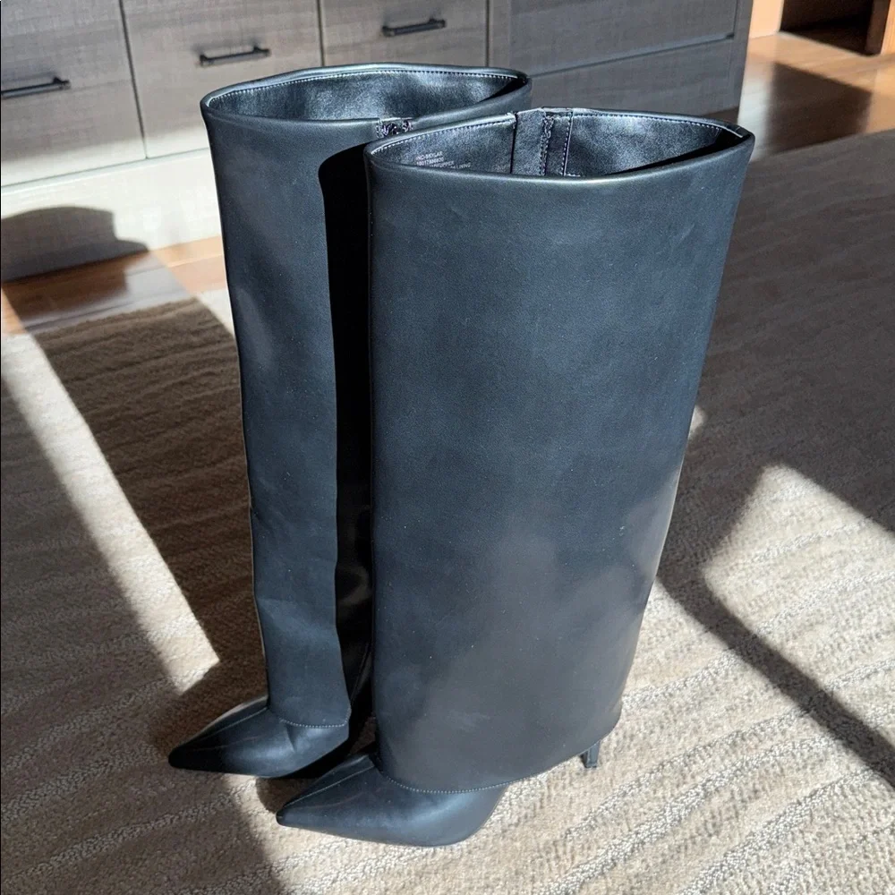 I.N.C. International Concepts Skylar Wide-Calf Fold Over‎ Cuffed Knee High Boots